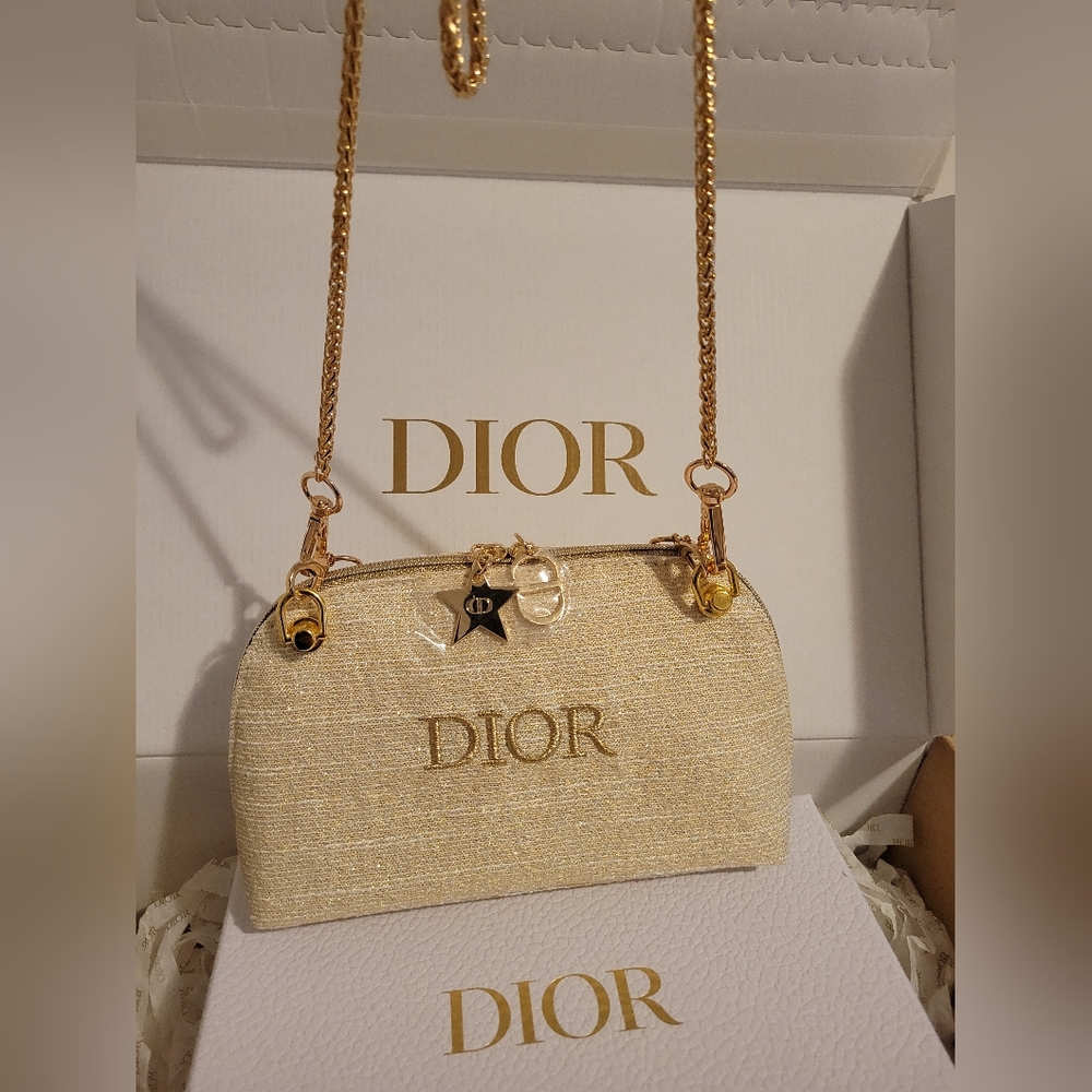 Dior Shimmering Gold Pouch - Picture 3 of 7